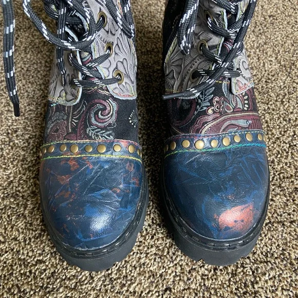 L'Artiste by Spring Step Severe Blue Multi 37 - Picture 3 of 10